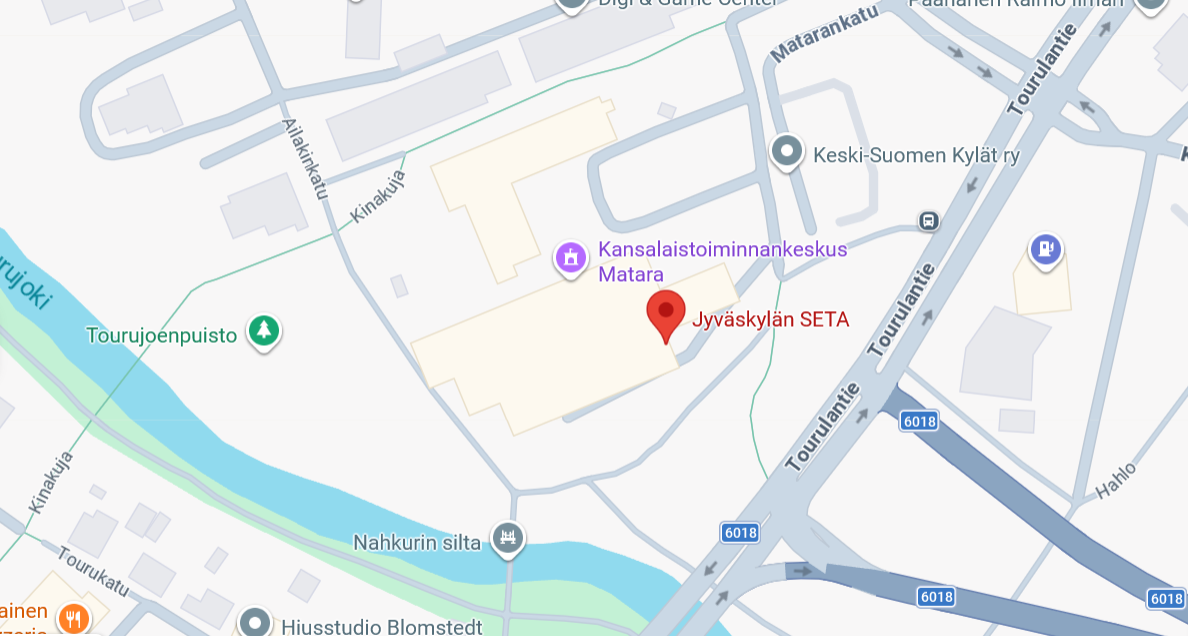 Näin saavut Jyväskylän SETAn toimistolle!